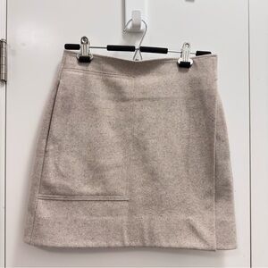 COS Short Wool Skirt Wrap Patch Pocket beige Size 6